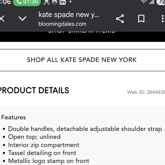 Kate Spade Hayes Street Isobel Leather Satchel - Picture 9 of 11